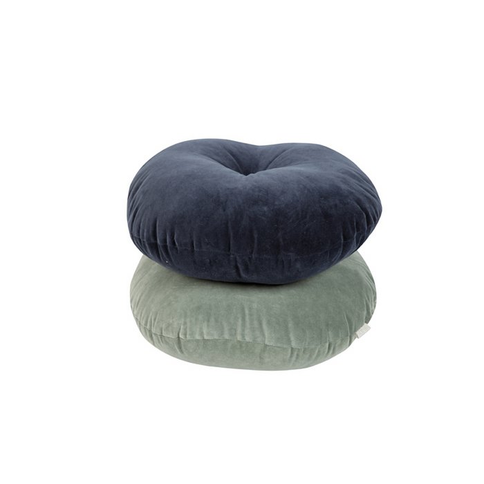 Fluwelen Kussen Jacky rond 50 cm oudgroen luxe sierkussen