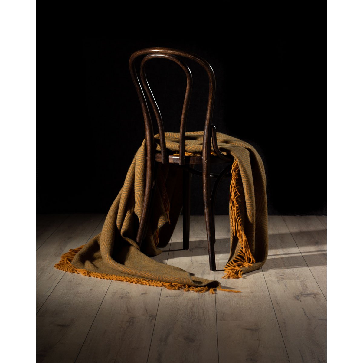 Wollen deken zonsopgang 140x200 geel Nieuw-Zeelandse wol Woonware