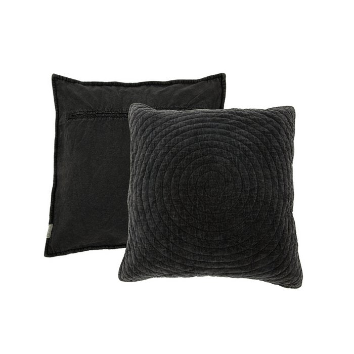 Fluwelen Kussen Jessica 50x50 cm gebroken zwart luxe sierkussen