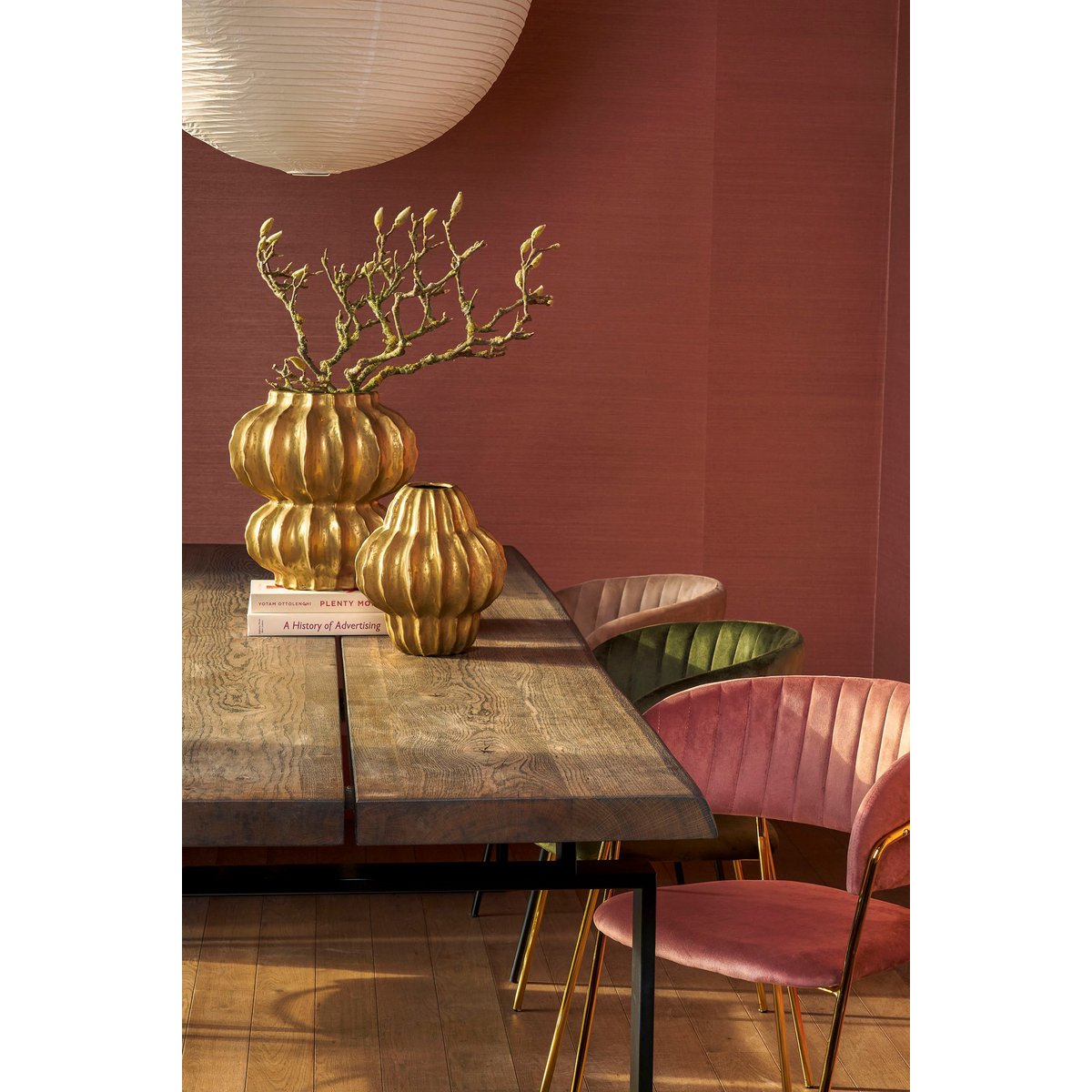 Handgemaakte Altea vaas goud keramiek – luxe woondecoratie van Woonware