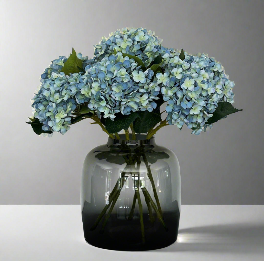 Hortensia takken blauw 52 cm – kunst hortensia’s van Woonware in levendige blauwe kleur