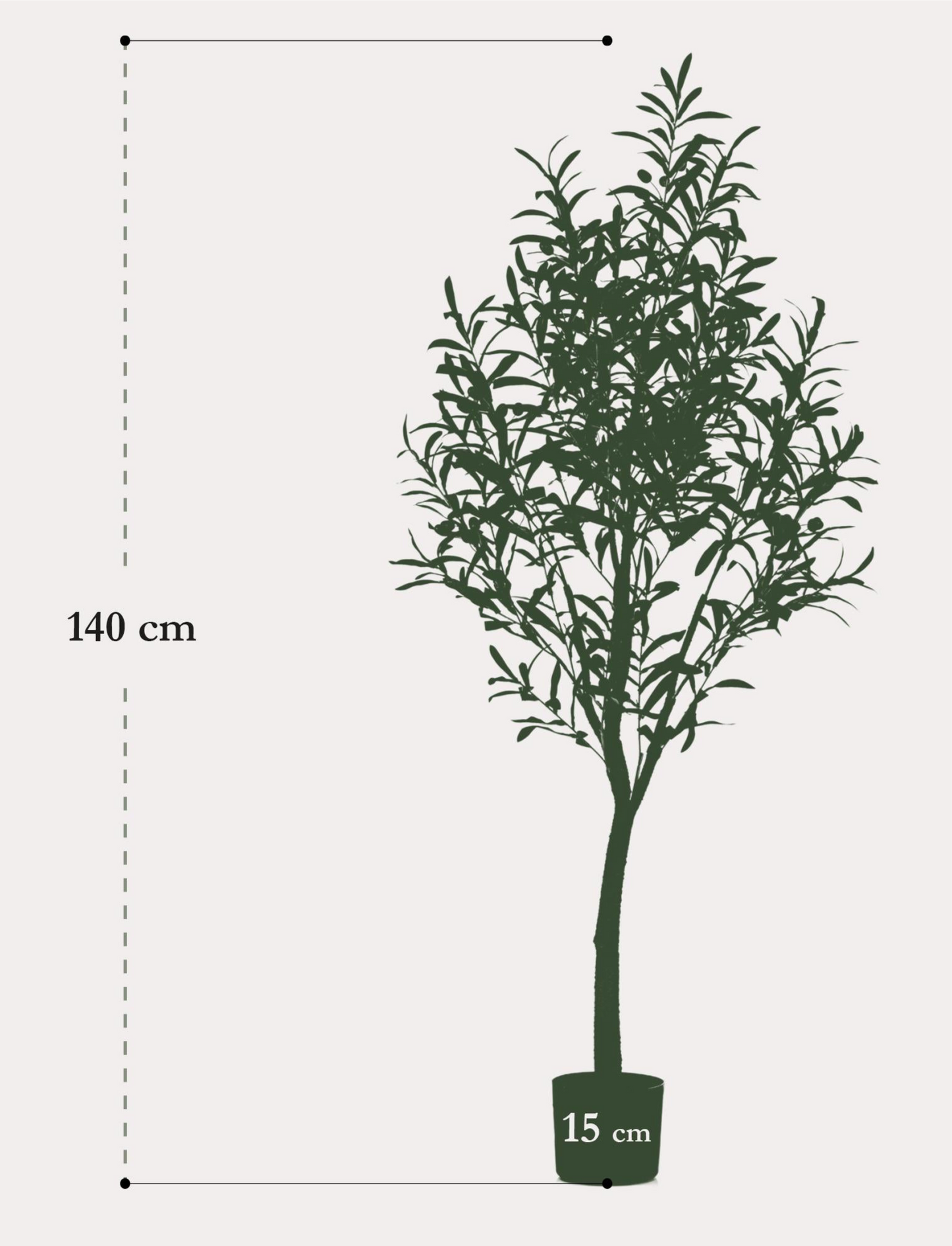 Kunstplant Olijfboom Olea Europaea 140cm