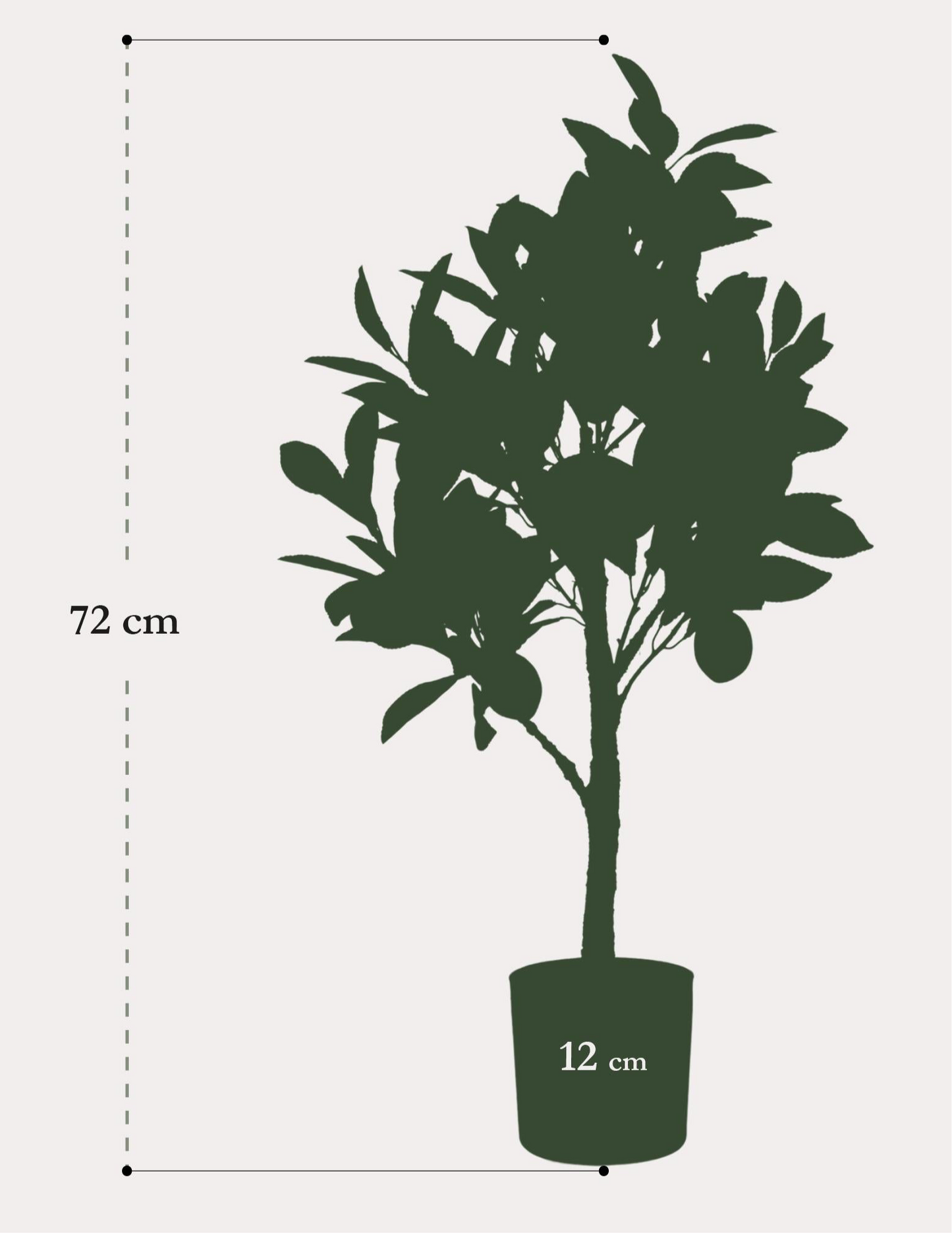 Kunstplant Citroenboom 75cm – Citrus Limonia