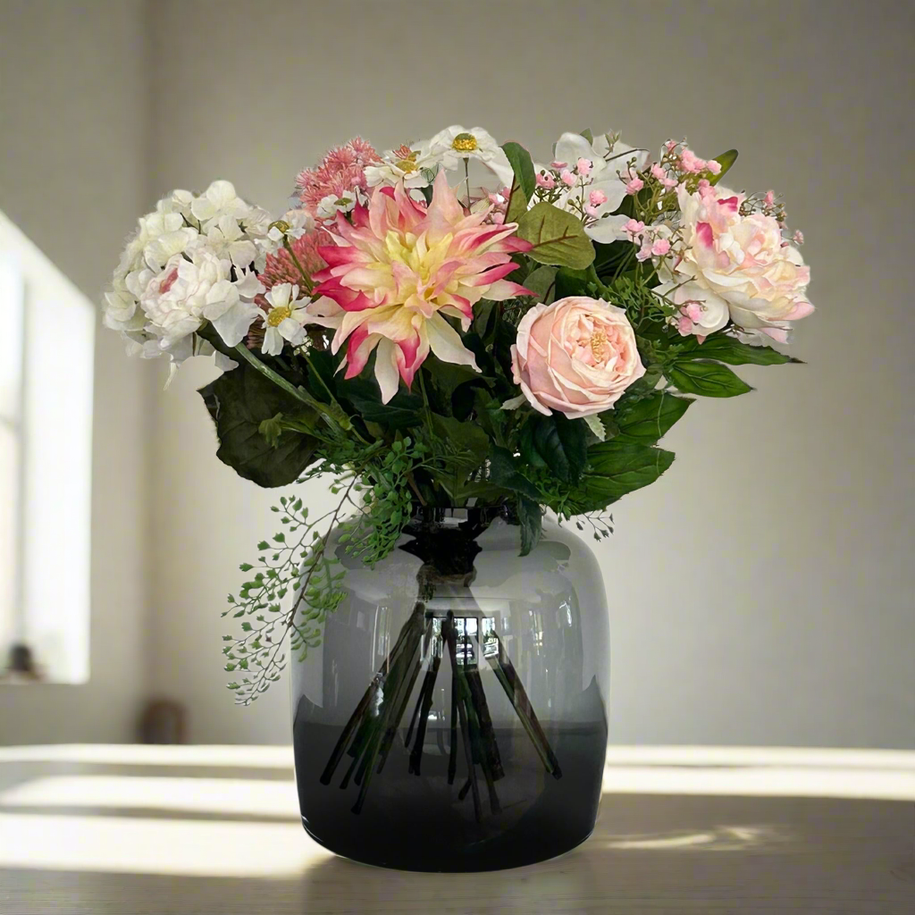 Boeket Pastel Lover 40 cm – kunstboeket met zachte pastelkleuren van Woonware