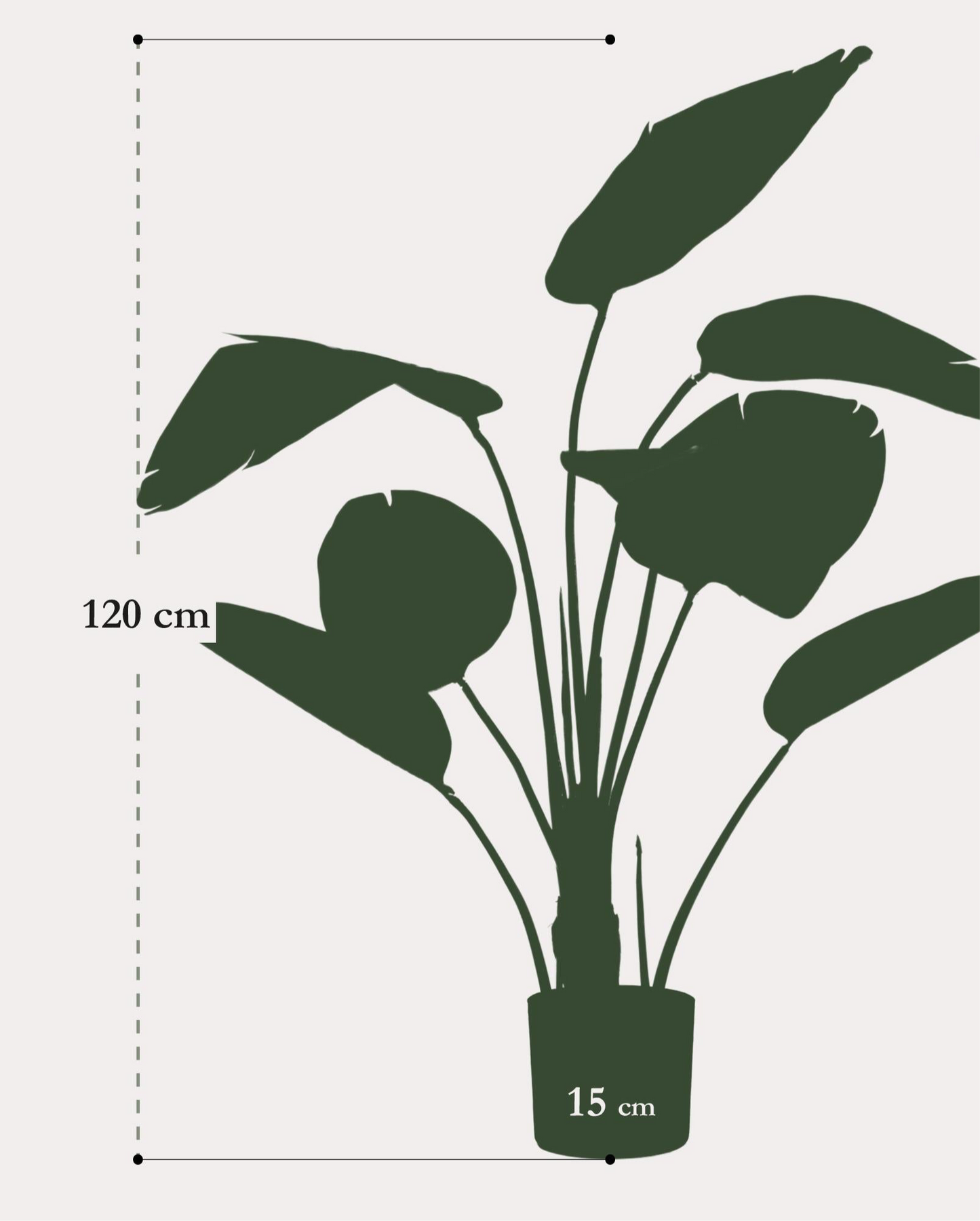 Kunstplant Strelitzia 120cm – Paradijsvogelbloem