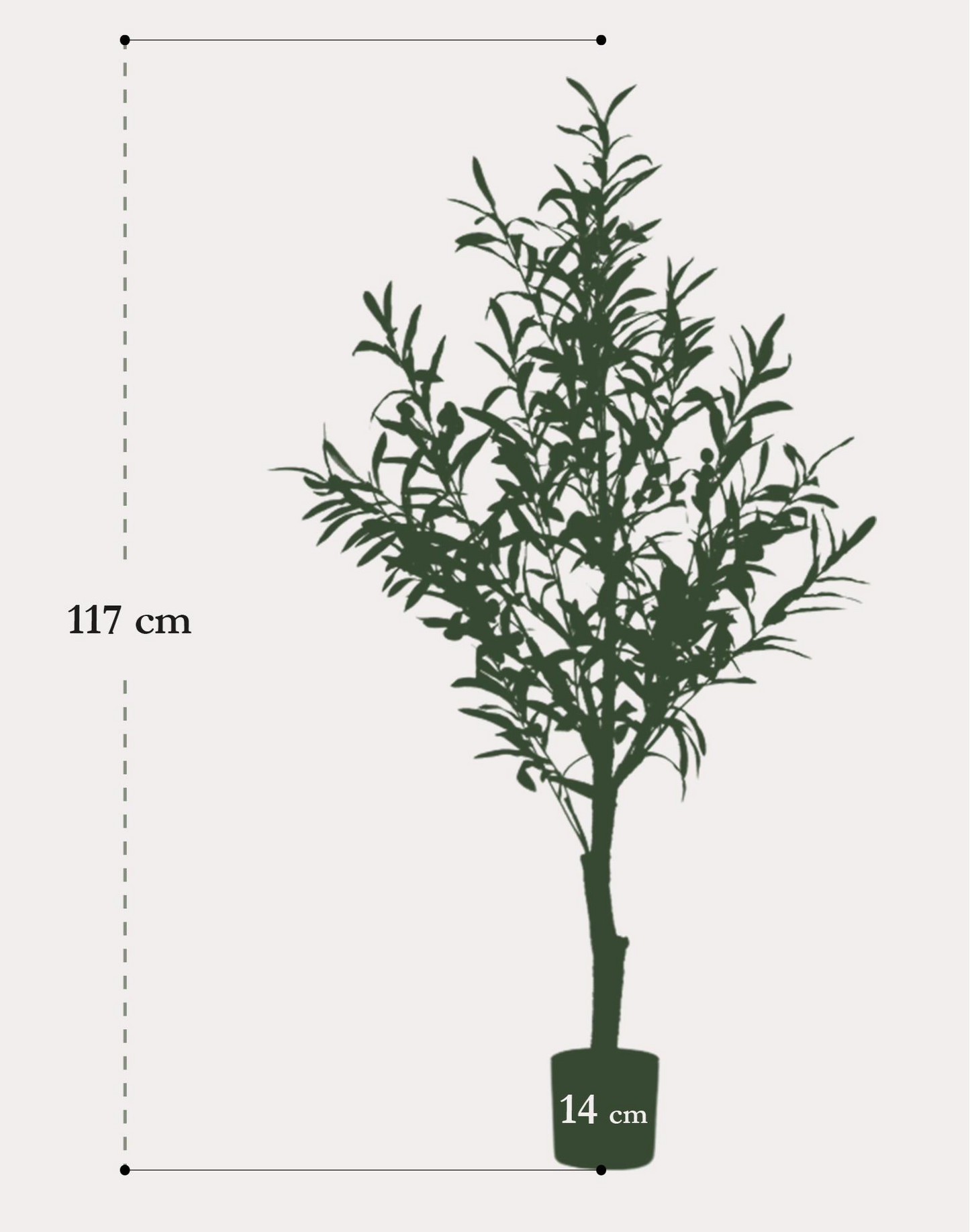 Kunstplant Olijfboom Olea Europaea 115cm