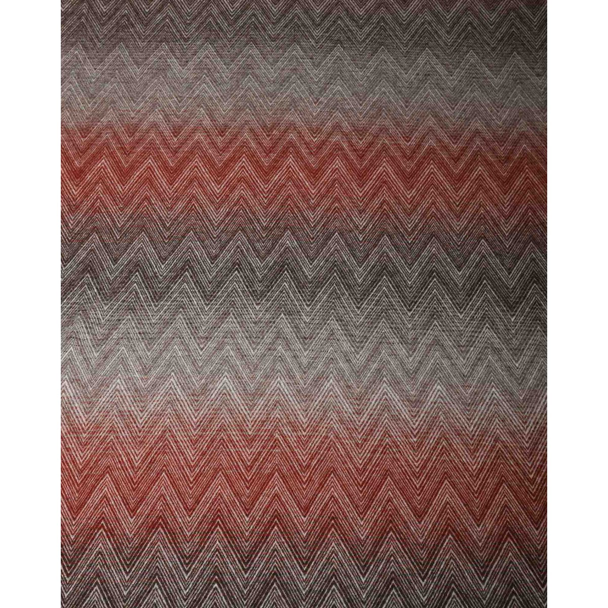Wollen plaid Alba rood multicolor 140x200 met zigzagpatroon | Woonware