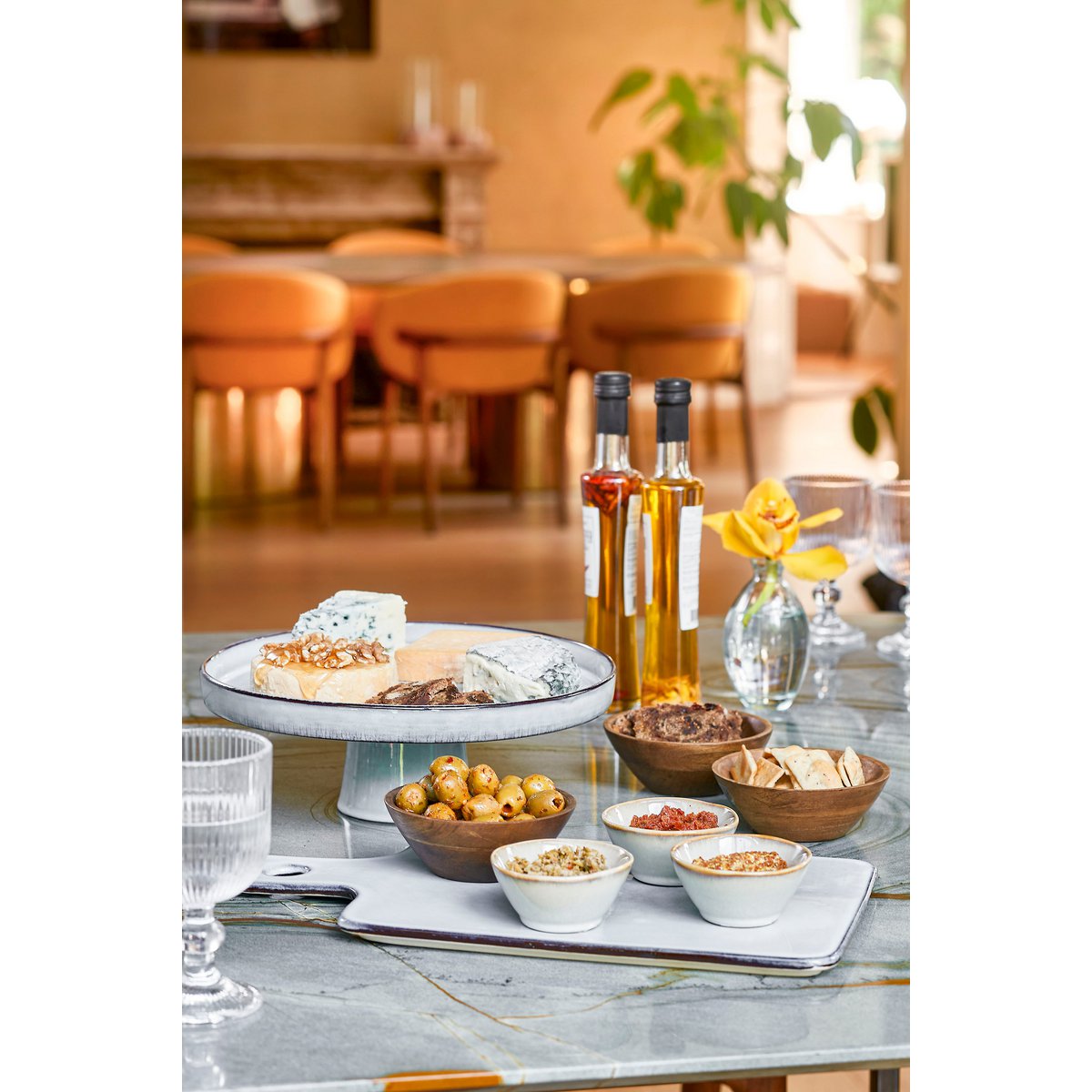 Racco snijplank grijs handgemaakt steengoed keuken | Woonware