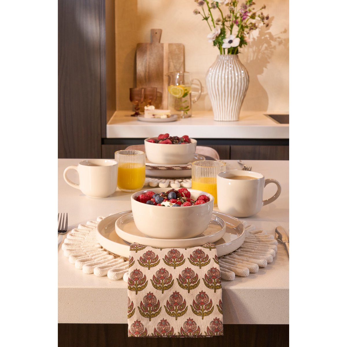 Ozzu serviesset wit steengoed 4 persoons 16-delig | Woonware