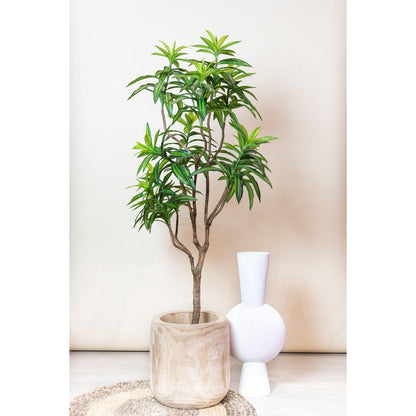 Kunstplant Dracaena 130cm – Drakenboom met tweekleurige bladeren voor woonkamer of kantoor