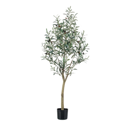Kunst Olijfboom Olea Europaea 140cm – Mediterrane kunstplant zilvergroen