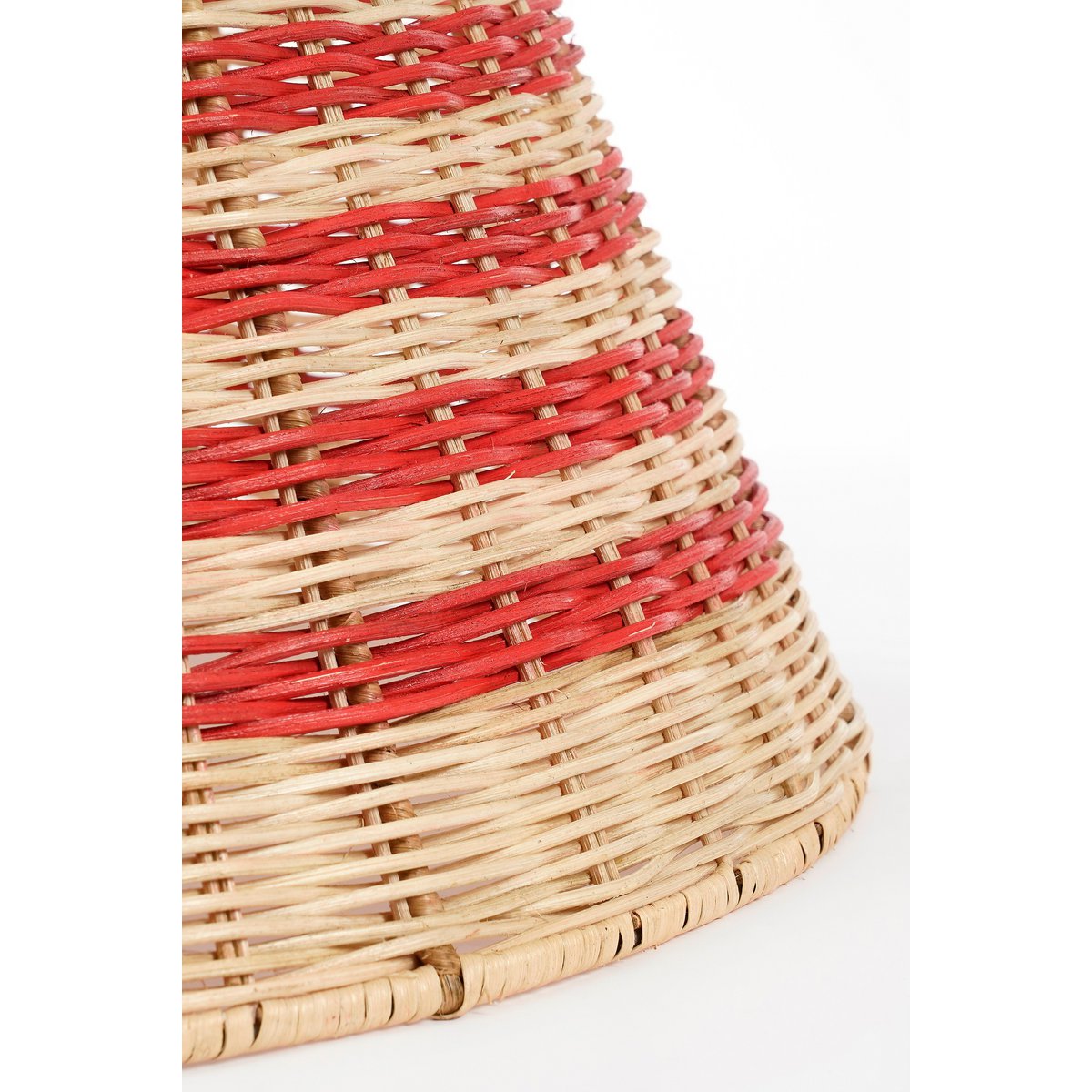 Rotan kerstboomrok beige rood Ø60 cm natuurlijke boommand Woonware