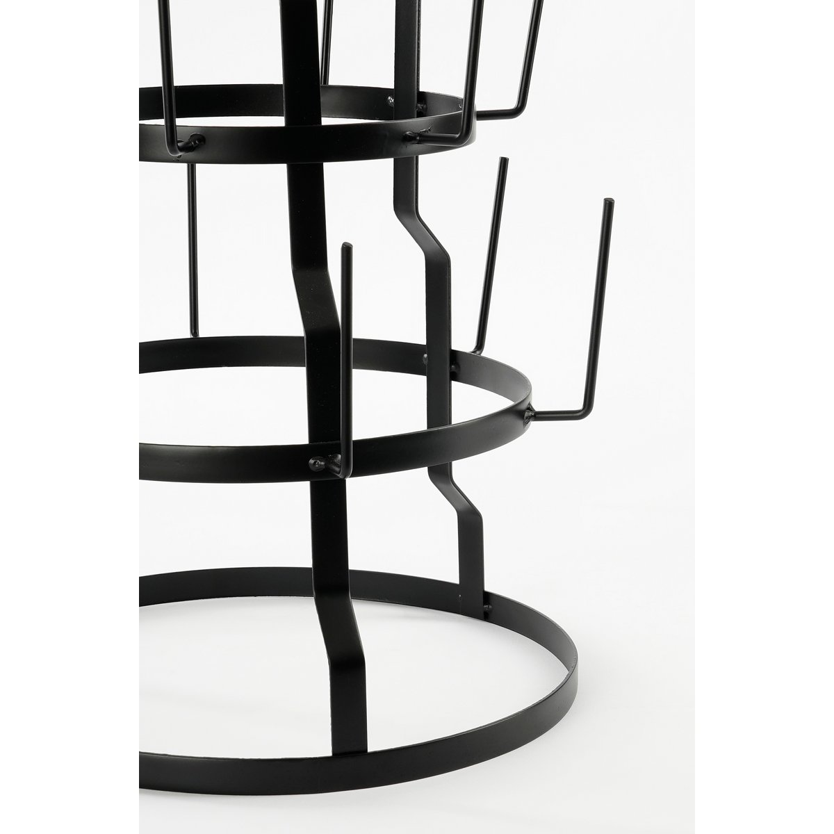 Mokkenrek zwart metaal H76 x Ø44 cm – praktisch en stijlvol opbergsysteem
