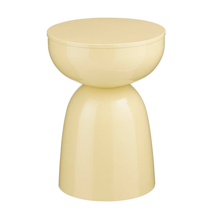 Elliot bijzettafel beige Ø32 cm ijzer ronde tafel Woonware