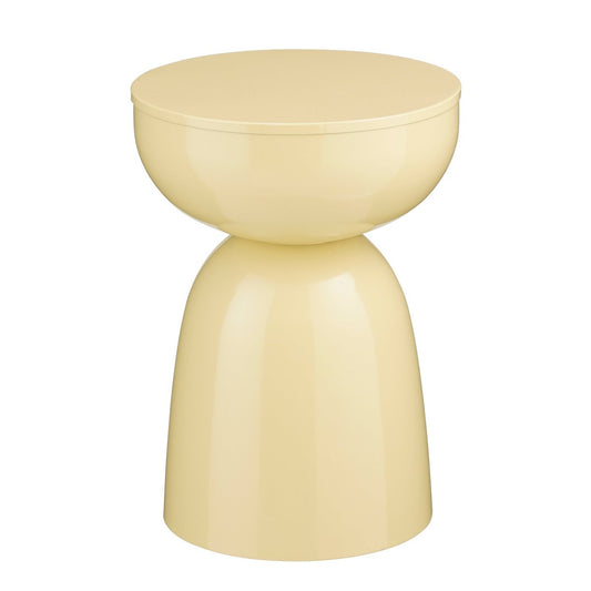 Elliot bijzettafel beige Ø32 cm ijzer ronde tafel Woonware
