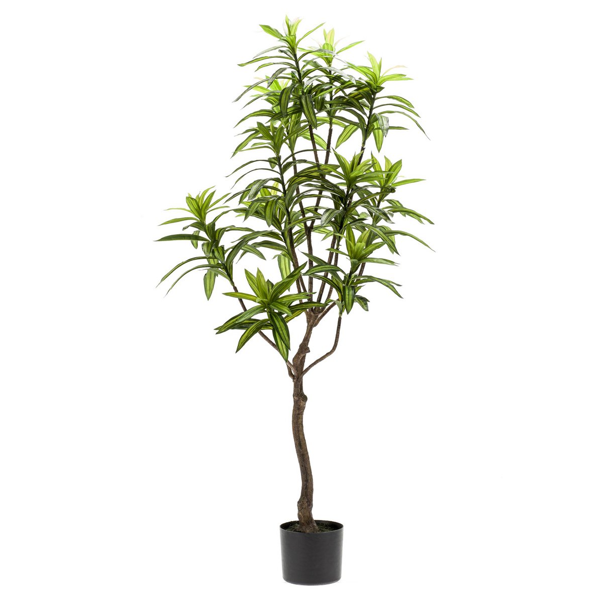 Kunstplant Dracaena 130cm – Drakenboom met tweekleurige bladeren voor woonkamer of kantoor