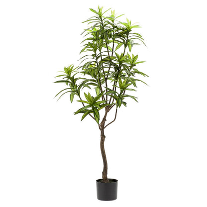 Kunstplant Dracaena 130cm – Drakenboom met tweekleurige bladeren voor woonkamer of kantoor