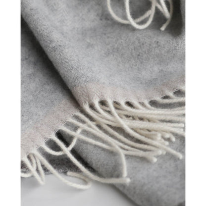 Merino kasjmier plaid Milano lichtgrijs 140x200 – luxe zachte deken | Woonware