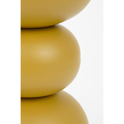 Okergele Luna bijzettafel Ø32 cm ijzer ronde tafel Woonware