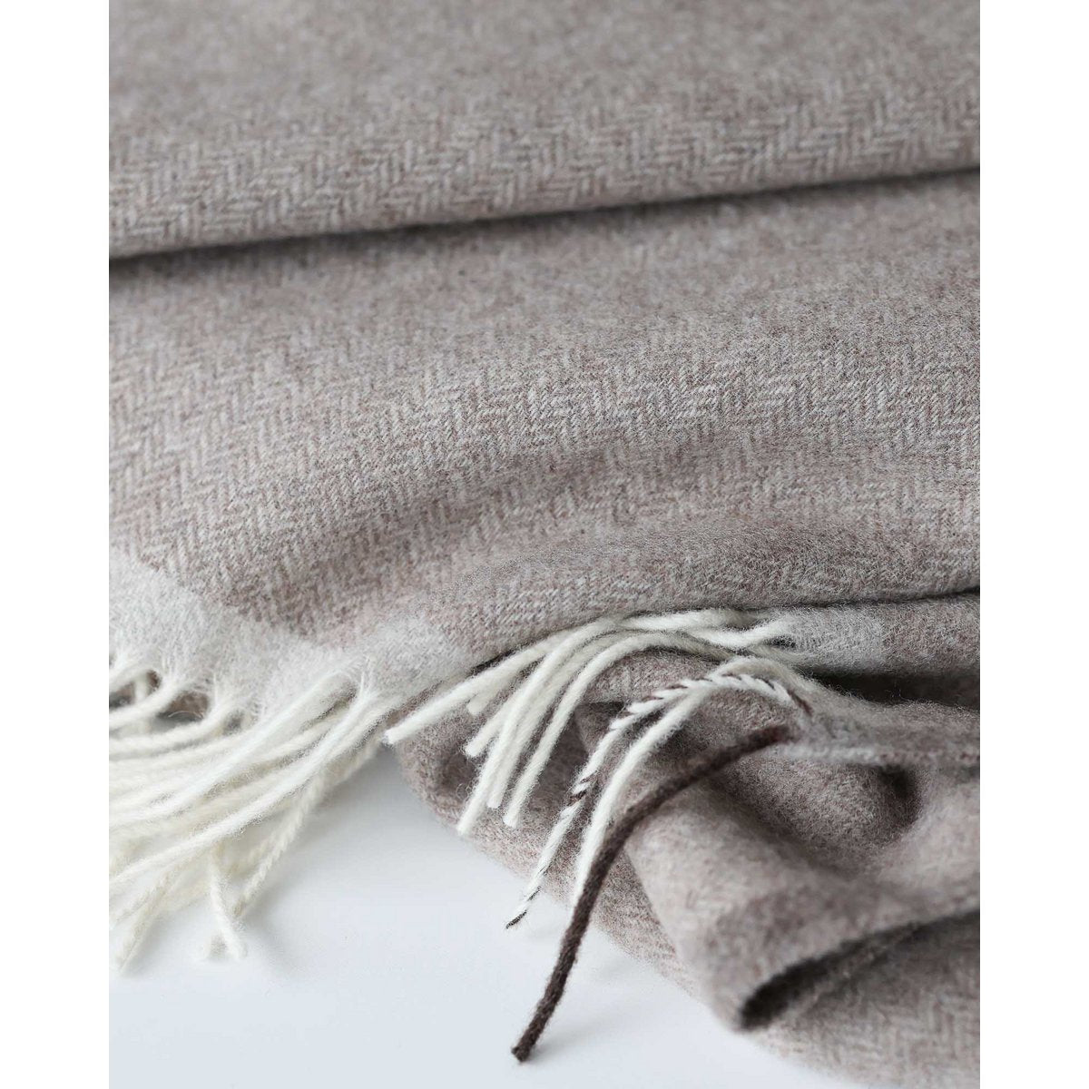 Merino kasjmier plaid Milano bruin 140x200 – luxe zachte deken | Woonware