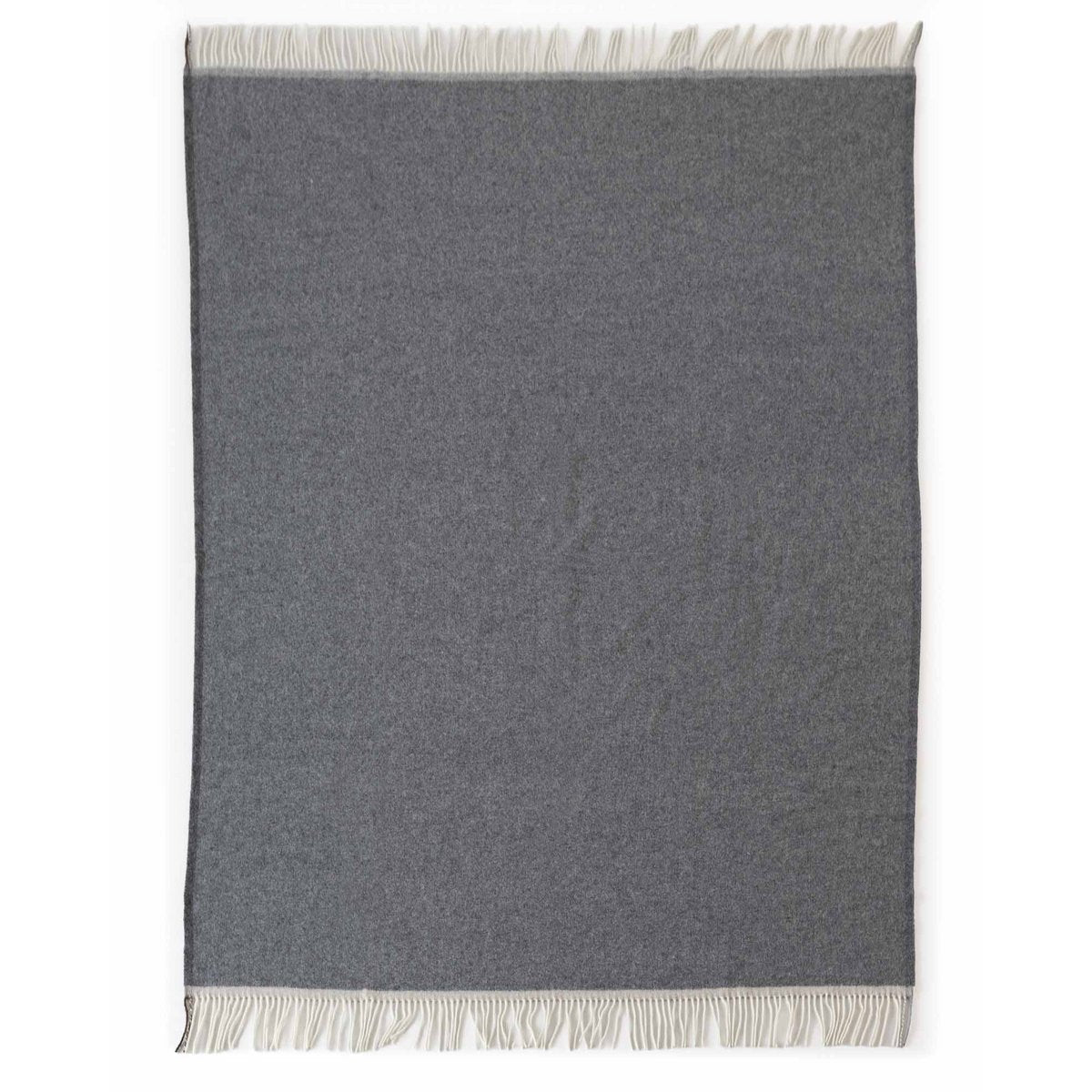 Merino kasjmier plaid Milan Grigio Orlo 140x200 grijs – luxe zachte deken