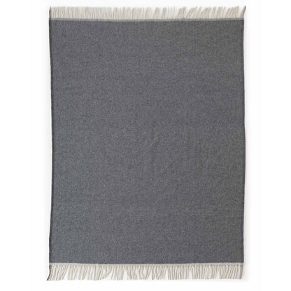 Merino kasjmier plaid Milan Grigio Orlo 140x200 grijs – luxe zachte deken
