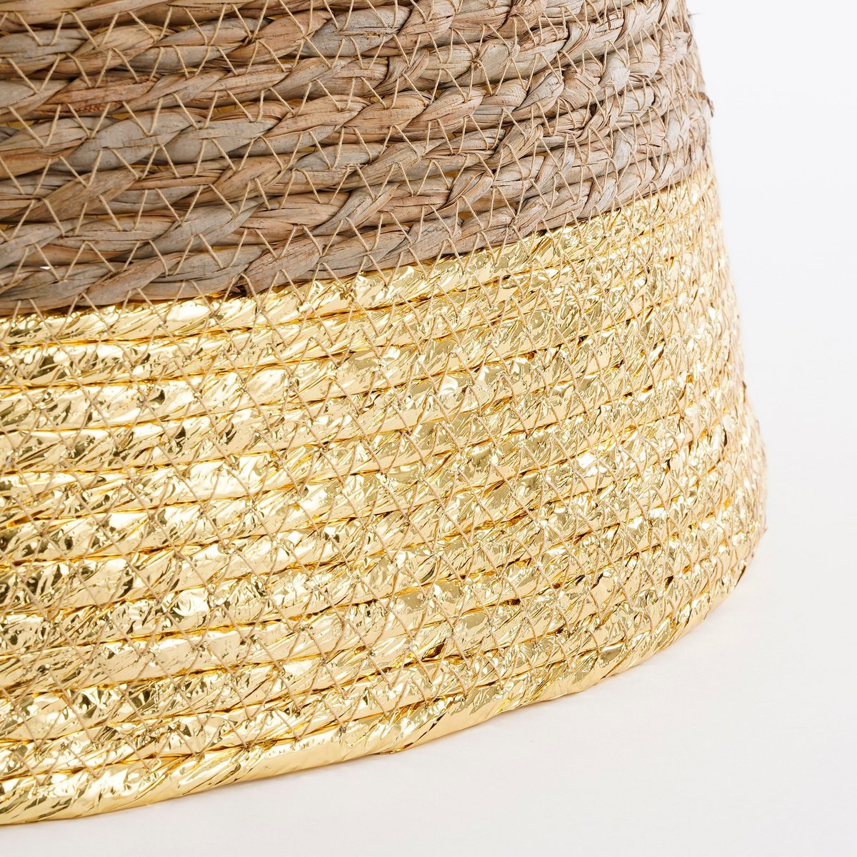 Kerstboomrok zeegras goud Ø50 cm natuurlijke kerstdecoratie Woonware