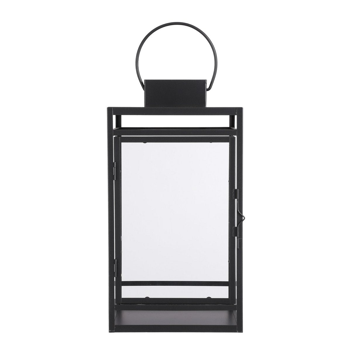 Storm Lantaarn Zwart 36 cm glas metalen windlicht