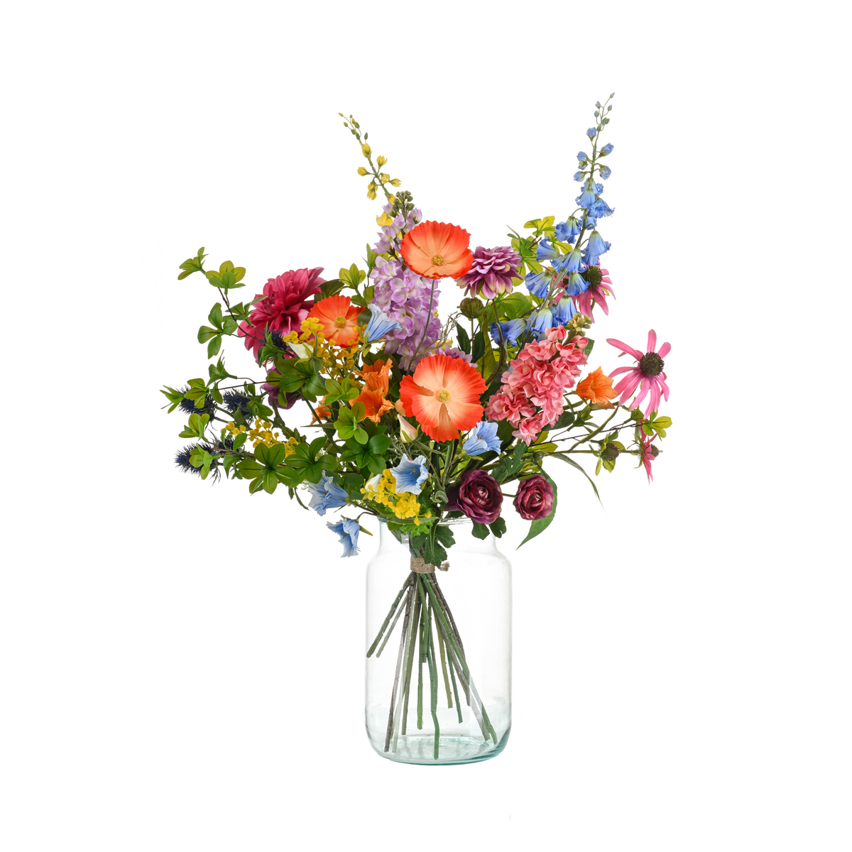Boeket Electric Love 90 cm – kleurrijk kunstboeket van Woonware met levendige bloemen