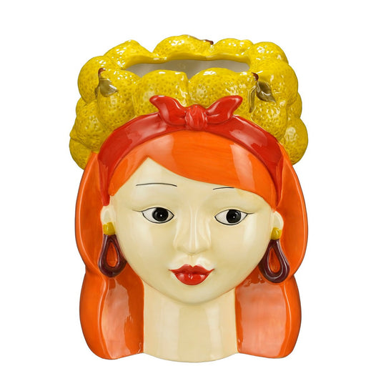 Funny gele bloempot van dolomiet voor binnen – vrolijk woonaccessoire van Woonware