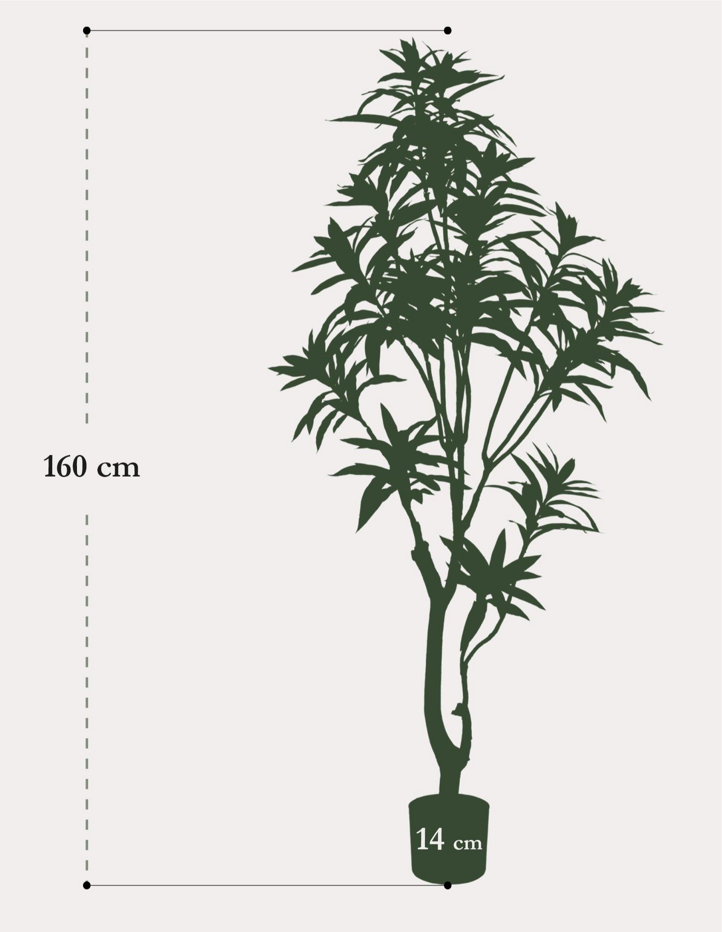Kunstplant Dracaena 155cm – Drakenboom