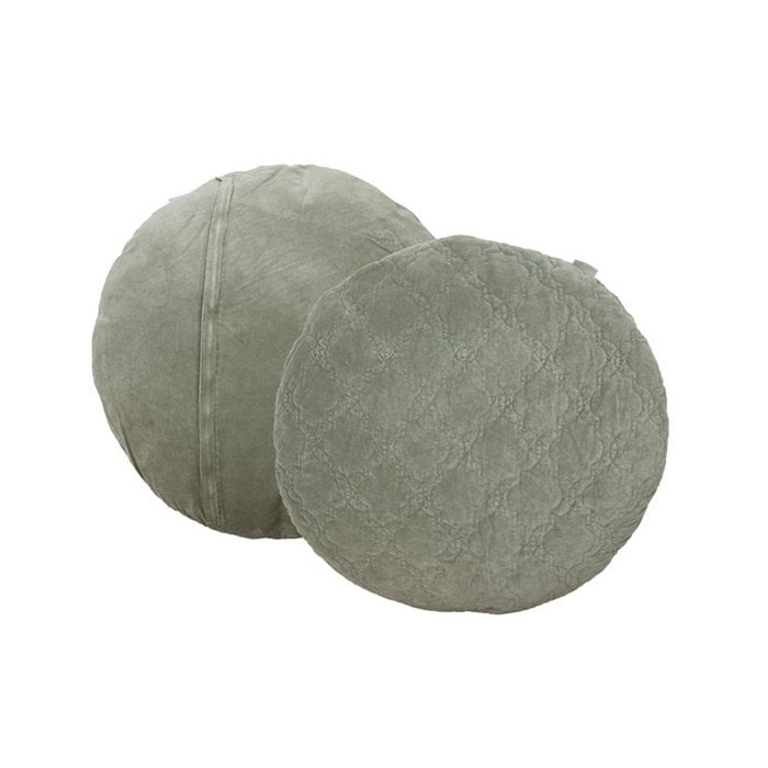 Fluwelen rond kussen Jade oudgroen Ø60 cm | Woonware
