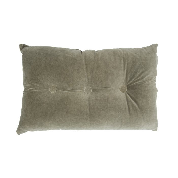 Fluwelen Kussen Jacky 60x40 cm olijfgrijs luxe sierkussen