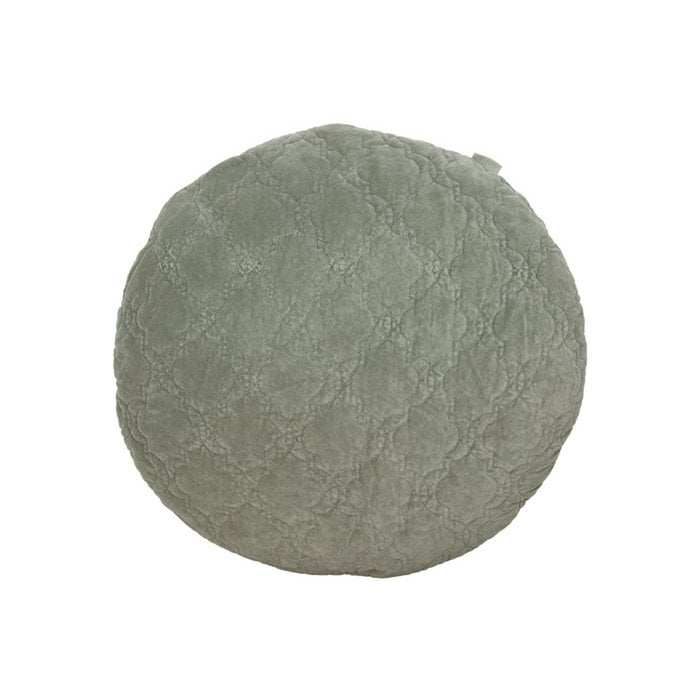 Fluwelen rond kussen Jade oudgroen Ø60 cm | Woonware