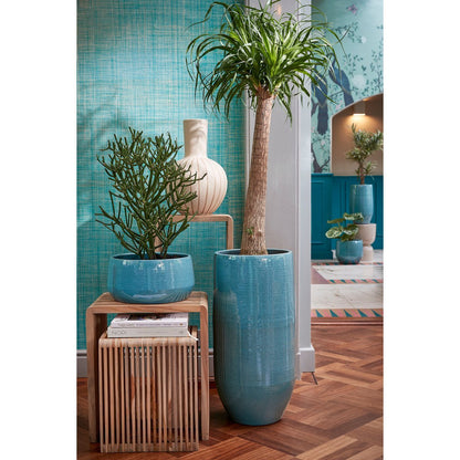 Bijzettafel set van 3 van gerecycled hout met latjesdesign – Woonware