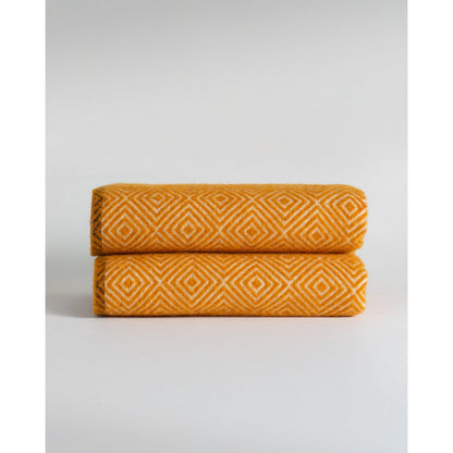 Gele wollen deken Venezia 140x200 van Nieuw-Zeelandse wol – Woonware