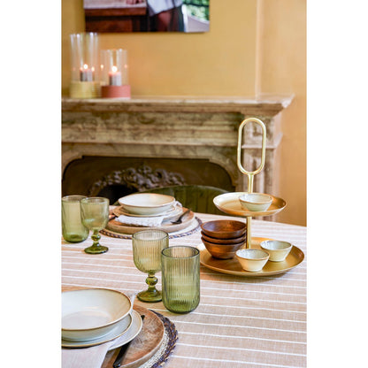 Lichtgroen geribbeld wijnglas 250 ml – elegant wijn glas | Woonware