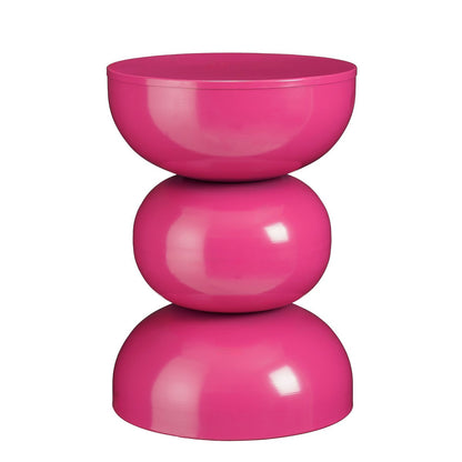 Luna bijzettafel roze fuchsia rond Ø32 cm ijzer Woonware
