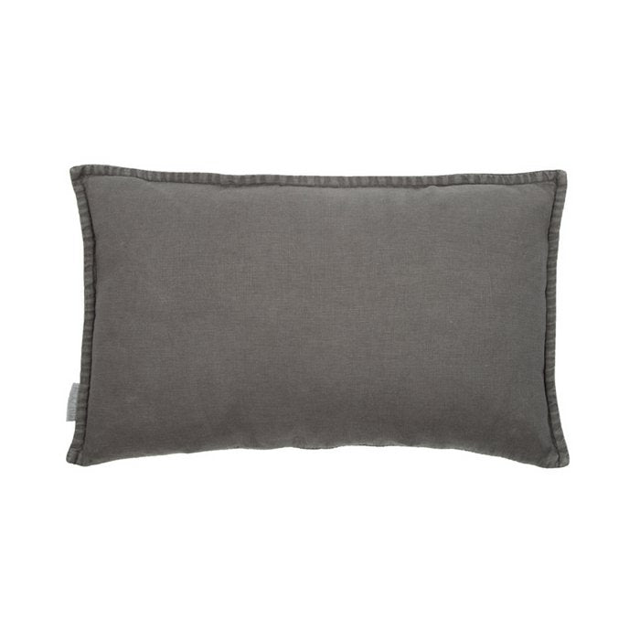 Vintage Fluweel/Linnen Kussen Donkergrijs 50x30 cm Woonware