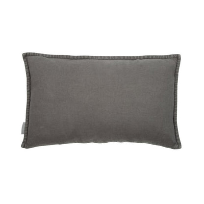 Vintage Fluweel/Linnen Kussen Donkergrijs 50x30 cm Woonware