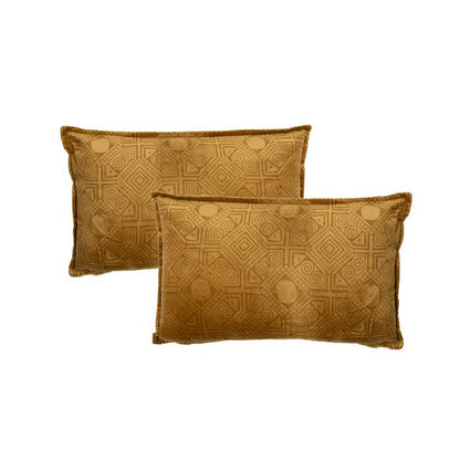 Fluwelen kussen Donna mosterd 50x30 | Woonware