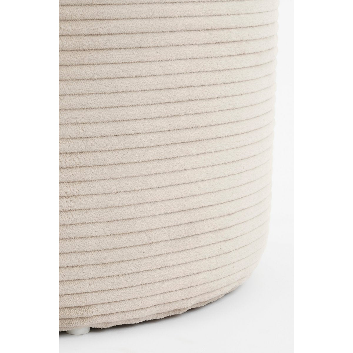 Opbergpoef off-white Ø42 x H41 ronde poef met deksel Woonware