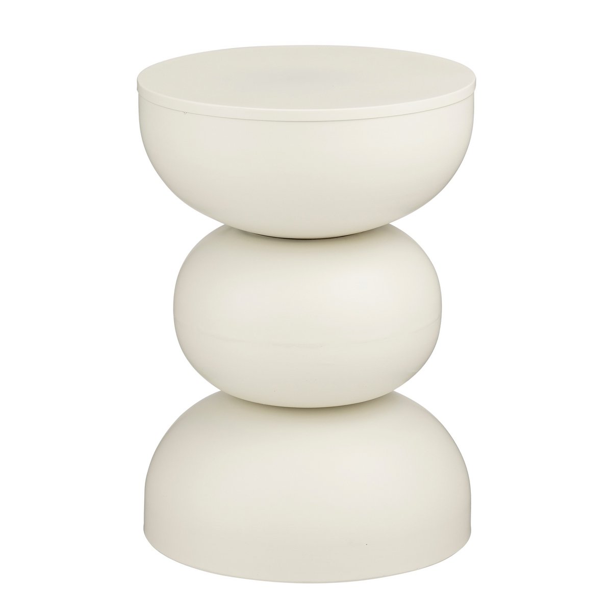 Luna bijzettafel wit rond Ø32 cm ijzer Woonware