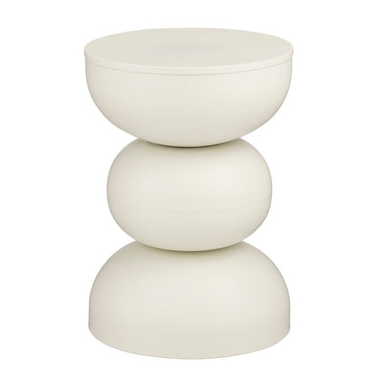 Luna bijzettafel wit rond Ø32 cm ijzer Woonware