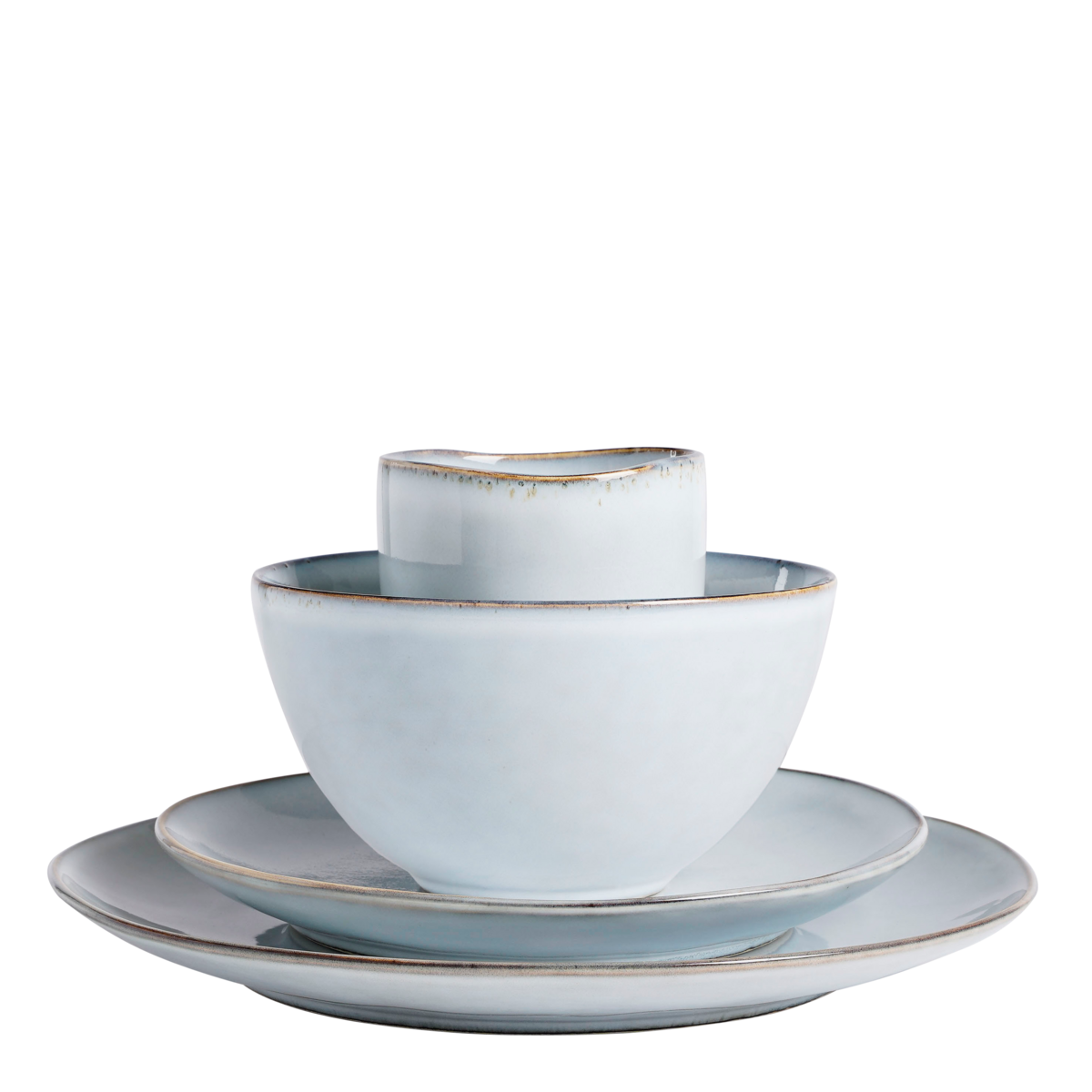 Tabo Serviesset 4 Persoons Grijsblauw – handgemaakt keramiek servies Woonware