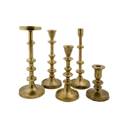 Kaarsenkandelaar Belves 16 cm antique gold metalen decoratie