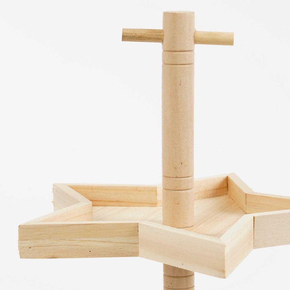 Houten stervormige etagère 52 cm van FSC dennenhout