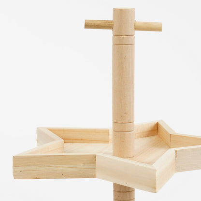 Houten stervormige etagère 52 cm van FSC dennenhout