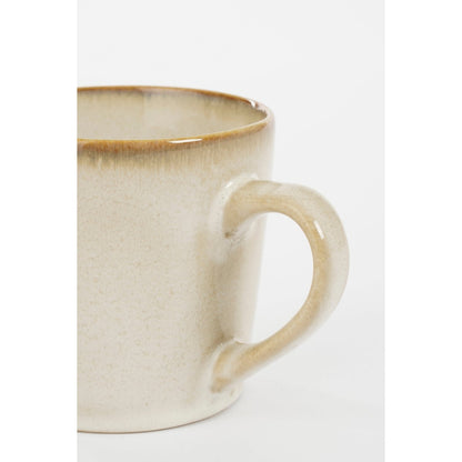 Racco serviesset 4 persoons beige steengoed handgemaakt Woonware