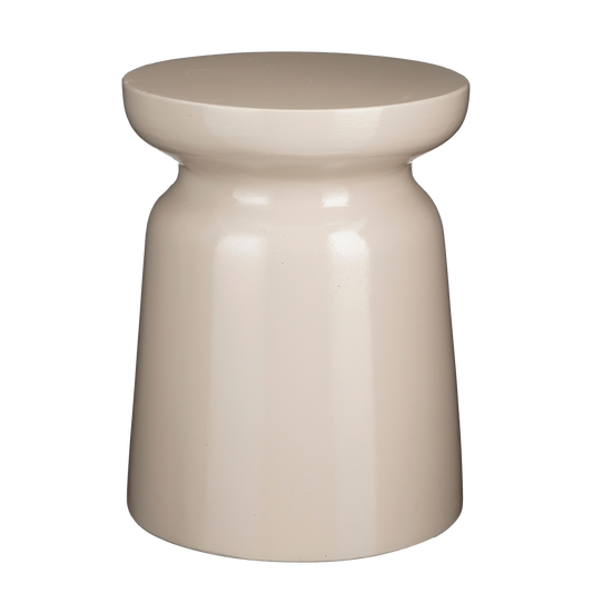 Bijzettafel Ø35 H45 Beige van cement / keramiek – modern en stevig design Woonware